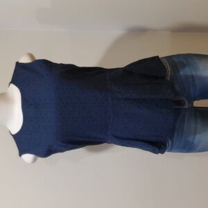 Ann Taylor Eyelet Peplum Top Size Small